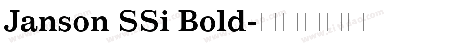 Janson SSi Bold字体转换